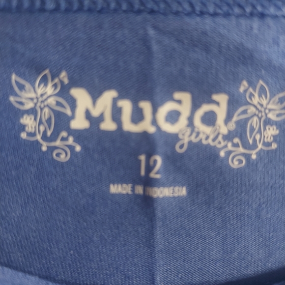 Mudd Girls NWT Raw Edge High Low Tee "Everyday is Caturday" Long Sleeve Size 12 - Picture 5 of 6